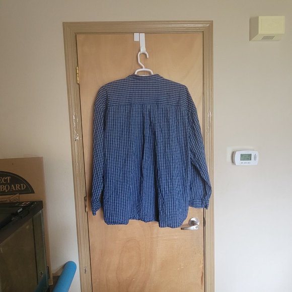 The Disney Store Mickey Mouse XXL Blue Check Button Down Shirt - Picture 5 of 5